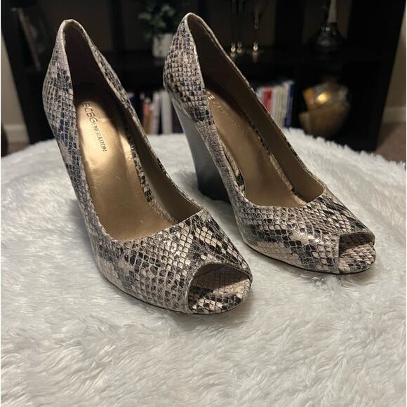 BCB Generation Snake Print Wedge Shoes - Picture 2 of 5